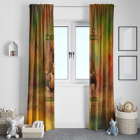 Sundiata Keita Window Curtain Griot Storytelling Scene, Epic of Sundiata Text and Heritage-Inspired Earth Tone - Wonder Print Shop