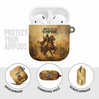 Sundiata Keita AirPods Case with Kirina 1235 Battle Map, Horseback Warrior and Birth of an Empire Design - Wonder Print Shop
