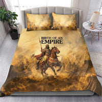 Sundiata Keita Bedding Set with Kirina 1235 Battle Map, Horseback Warrior and Birth of an Empire Design - Wonder Print Shop