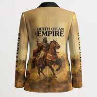 Sundiata Keita Blazer with Kirina 1235 Battle Map, Horseback Warrior and Birth of an Empire Design - Wonder Print Shop