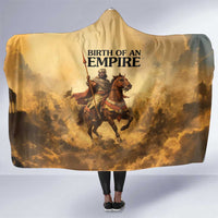 Sundiata Keita Hooded Blanket with Kirina 1235 Battle Map, Horseback Warrior and Birth of an Empire Design - Wonder Print Shop