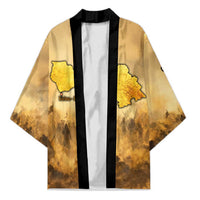 Sundiata Keita Kimono with Kirina 1235 Battle Map, Horseback Warrior and Birth of an Empire Design - Wonder Print Shop