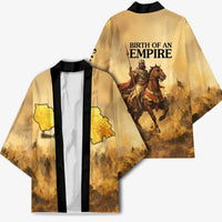 Sundiata Keita Kimono with Kirina 1235 Battle Map, Horseback Warrior and Birth of an Empire Design - Wonder Print Shop