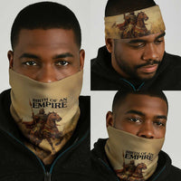 Sundiata Keita Neck Gaiter with Kirina 1235 Battle Map, Horseback Warrior and Birth of an Empire Design - Wonder Print Shop