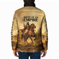 Sundiata Keita Padded Jacket with Kirina 1235 Battle Map, Horseback Warrior and Birth of an Empire Design - Wonder Print Shop