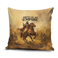 Sundiata Keita Pillow Cover with Kirina 1235 Battle Map, Horseback Warrior and Birth of an Empire Design - Wonder Print Shop