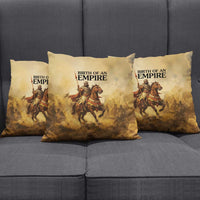 Sundiata Keita Pillow Cover with Kirina 1235 Battle Map, Horseback Warrior and Birth of an Empire Design - Wonder Print Shop