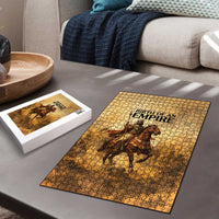 Sundiata Keita Puzzle with Kirina 1235 Battle Map, Horseback Warrior and Birth of an Empire Design - Wonder Print Shop