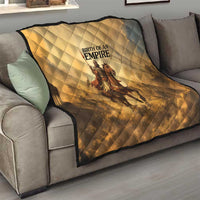 Sundiata Keita Quilt with Kirina 1235 Battle Map, Horseback Warrior and Birth of an Empire Design - Wonder Print Shop