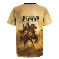 Sundiata Keita Rugby Jersey with Kirina 1235 Battle Map, Horseback Warrior and Birth of an Empire Design - Wonder Print Shop