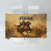 Sundiata Keita Tablecloth with Kirina 1235 Battle Map, Horseback Warrior and Birth of an Empire Design - Wonder Print Shop