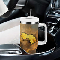 Sundiata Keita Tumbler With Handle with Kirina 1235 Battle Map, Horseback Warrior and Birth of an Empire Design - Wonder Print Shop