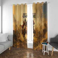 Sundiata Keita Window Curtain with Kirina 1235 Battle Map, Horseback Warrior and Birth of an Empire Design - Wonder Print Shop