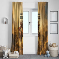 Sundiata Keita Window Curtain with Kirina 1235 Battle Map, Horseback Warrior and Birth of an Empire Design - Wonder Print Shop