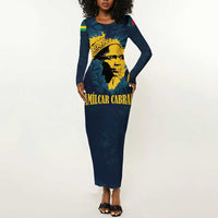 Amilcar Cabral Long Sleeve Bodycon Dress Guinea-Bissau African National Liberation Leader - Cultural Resistance Tribute - Wonder Print Shop