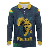 Amilcar Cabral Long Sleeve Polo Shirt Guinea-Bissau African National Liberation Leader - Cultural Resistance Tribute - Wonder Print Shop
