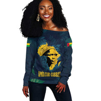 Amilcar Cabral Off Shoulder Sweater Guinea-Bissau African National Liberation Leader - Cultural Resistance Tribute - Wonder Print Shop