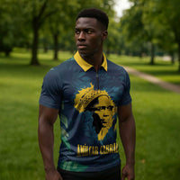 Amilcar Cabral Zipper Polo Shirt Guinea-Bissau African National Liberation Leader - Cultural Resistance Tribute - Wonder Print Shop
