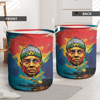 Amilcar Cabral Laundry Basket Armed Activist Quote Raised Fist African Liberation Tribute - Colorful Paint Stroke - Wonder Print Shop