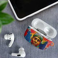Amilcar Cabral AirPods Case Armed Activist Quote Raised Fist African Liberation Tribute - Colorful Paint Stroke - Wonder Print Shop