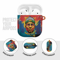 Amilcar Cabral AirPods Case Armed Activist Quote Raised Fist African Liberation Tribute - Colorful Paint Stroke - Wonder Print Shop