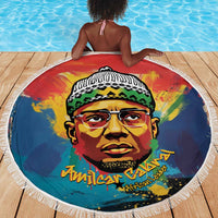 Amilcar Cabral Beach Blanket Armed Activist Quote Raised Fist African Liberation Tribute - Colorful Paint Stroke - Wonder Print Shop
