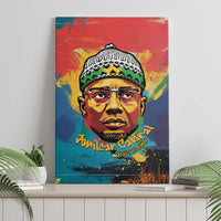Amilcar Cabral Canvas Wall Art Armed Activist Quote Raised Fist African Liberation Tribute - Colorful Paint Stroke - Wonder Print Shop