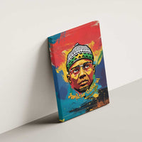 Amilcar Cabral Canvas Wall Art Armed Activist Quote Raised Fist African Liberation Tribute - Colorful Paint Stroke - Wonder Print Shop