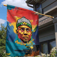 Amilcar Cabral Garden Flag Armed Activist Quote Raised Fist African Liberation Tribute - Colorful Paint Stroke - Wonder Print Shop