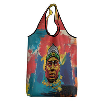Amilcar Cabral Grocery Bag Armed Activist Quote Raised Fist African Liberation Tribute - Colorful Paint Stroke - Wonder Print Shop