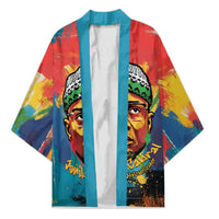 Amilcar Cabral Kimono Armed Activist Quote Raised Fist African Liberation Tribute - Colorful Paint Stroke - Wonder Print Shop