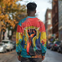 Amilcar Cabral Long Sleeve Shirt Armed Activist Quote Raised Fist African Liberation Tribute - Colorful Paint Stroke - Wonder Print Shop