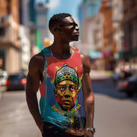 Amilcar Cabral Men Tank Top Armed Activist Quote Raised Fist African Liberation Tribute - Colorful Paint Stroke - Wonder Print Shop