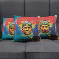 Amilcar Cabral Pillow Cover Armed Activist Quote Raised Fist African Liberation Tribute - Colorful Paint Stroke - Wonder Print Shop
