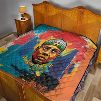 Amilcar Cabral Quilt Armed Activist Quote Raised Fist African Liberation Tribute - Colorful Paint Stroke - Wonder Print Shop