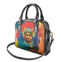 Amilcar Cabral Shoulder Handbag Armed Activist Quote Raised Fist African Liberation Tribute - Colorful Paint Stroke - Wonder Print Shop