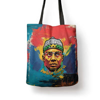 Amilcar Cabral Tote Bag Armed Activist Quote Raised Fist African Liberation Tribute - Colorful Paint Stroke - Wonder Print Shop