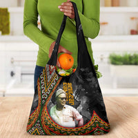 Amilcar Cabral Grocery Bag African Map with Chains Freedom Theme Revolutionary Liberation Tribute - Wonder Print Shop