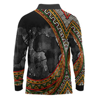 Amilcar Cabral Long Sleeve Polo Shirt African Map with Chains Freedom Theme Revolutionary Liberation Tribute - Wonder Print Shop