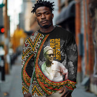 Amilcar Cabral Long Sleeve Shirt African Map with Chains Freedom Theme Revolutionary Liberation Tribute - Wonder Print Shop