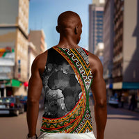 Amilcar Cabral Men Tank Top African Map with Chains Freedom Theme Revolutionary Liberation Tribute - Wonder Print Shop