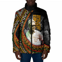 Amilcar Cabral Padded Jacket African Map with Chains Freedom Theme Revolutionary Liberation Tribute - Wonder Print Shop