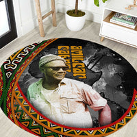 Amilcar Cabral Round Carpet African Map with Chains Freedom Theme Revolutionary Liberation Tribute - Wonder Print Shop