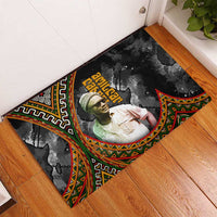 Amilcar Cabral Rubber Doormat African Map with Chains Freedom Theme Revolutionary Liberation Tribute - Wonder Print Shop