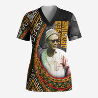 Amilcar Cabral Scrub Top African Map with Chains Freedom Theme Revolutionary Liberation Tribute - Wonder Print Shop