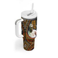 Amilcar Cabral Tumbler With Handle African Map with Chains Freedom Theme Revolutionary Liberation Tribute - Wonder Print Shop
