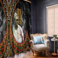 Amilcar Cabral Window Curtain African Map with Chains Freedom Theme Revolutionary Liberation Tribute - Wonder Print Shop