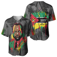 Samora Machel Baseball Jersey Mozambique Liberation Graffiti Style Viva FRELIMO African Revolutionary - Wonder Print Shop