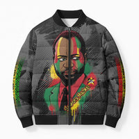 Samora Machel Bomber Puffer Jacket Mozambique Liberation Graffiti Style Viva FRELIMO African Revolutionary - Wonder Print Shop