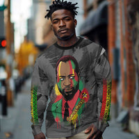 Samora Machel Long Sleeve Shirt Mozambique Liberation Graffiti Style Viva FRELIMO African Revolutionary - Wonder Print Shop